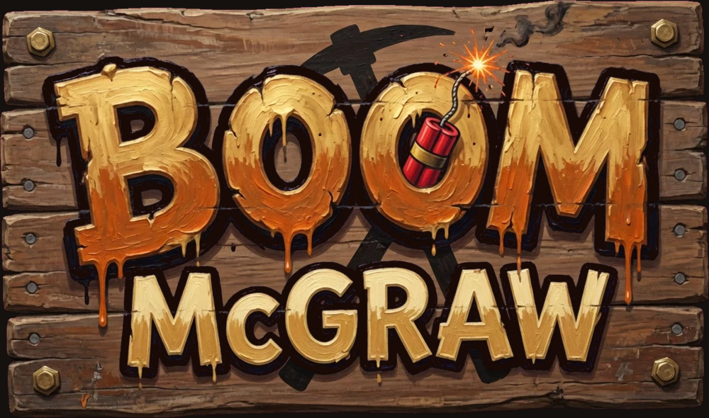 BOOM McGraw painted sign.