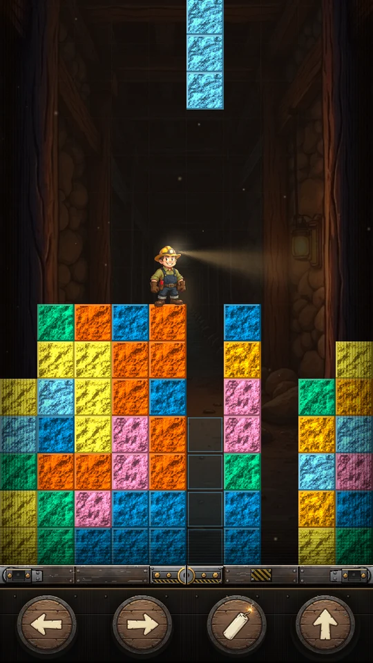 Surface Tunnels: a loaded shaft under a hunt, full game frame with HUD and control deck.