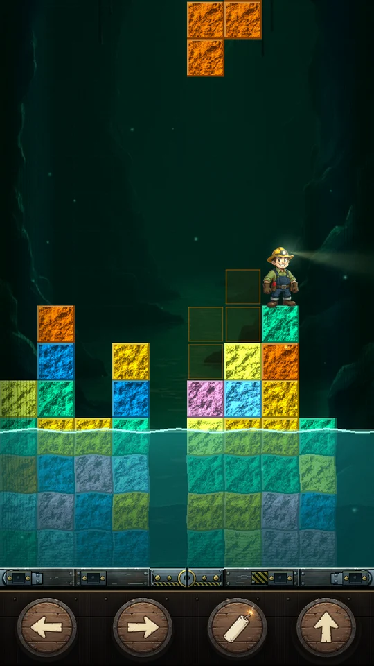 Flooded Galleries: Boom fully underwater with the AIR countdown ticking above him.