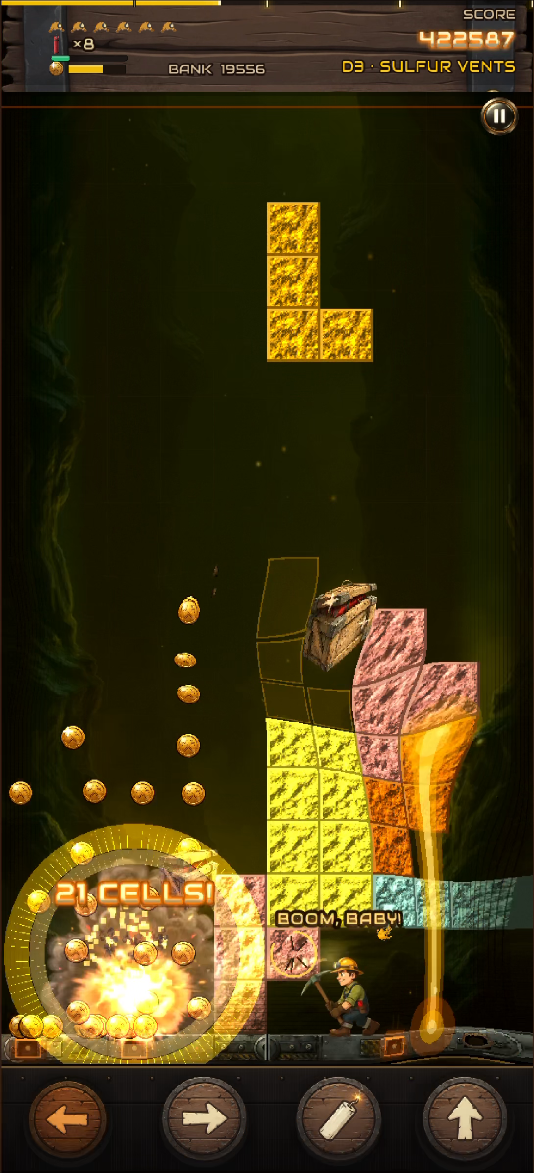 The seam tears loose right over the fireball.